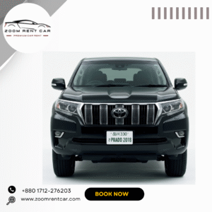 Prado 2018 Black Rental Car Service in Chittagong Bangladesh